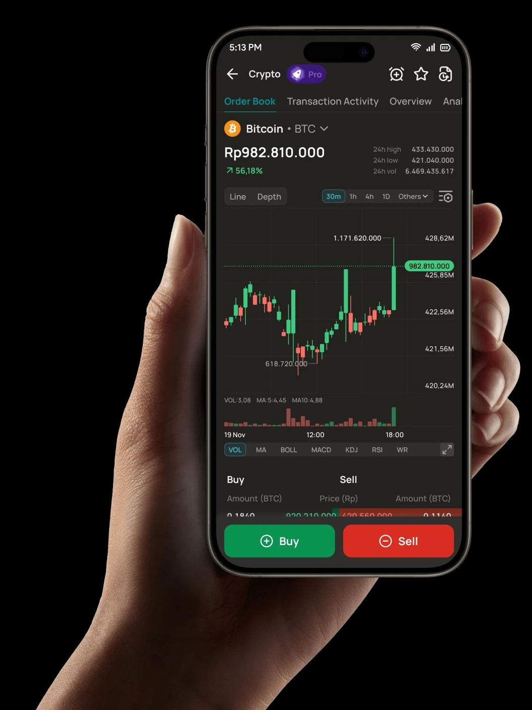 reku app trading screen