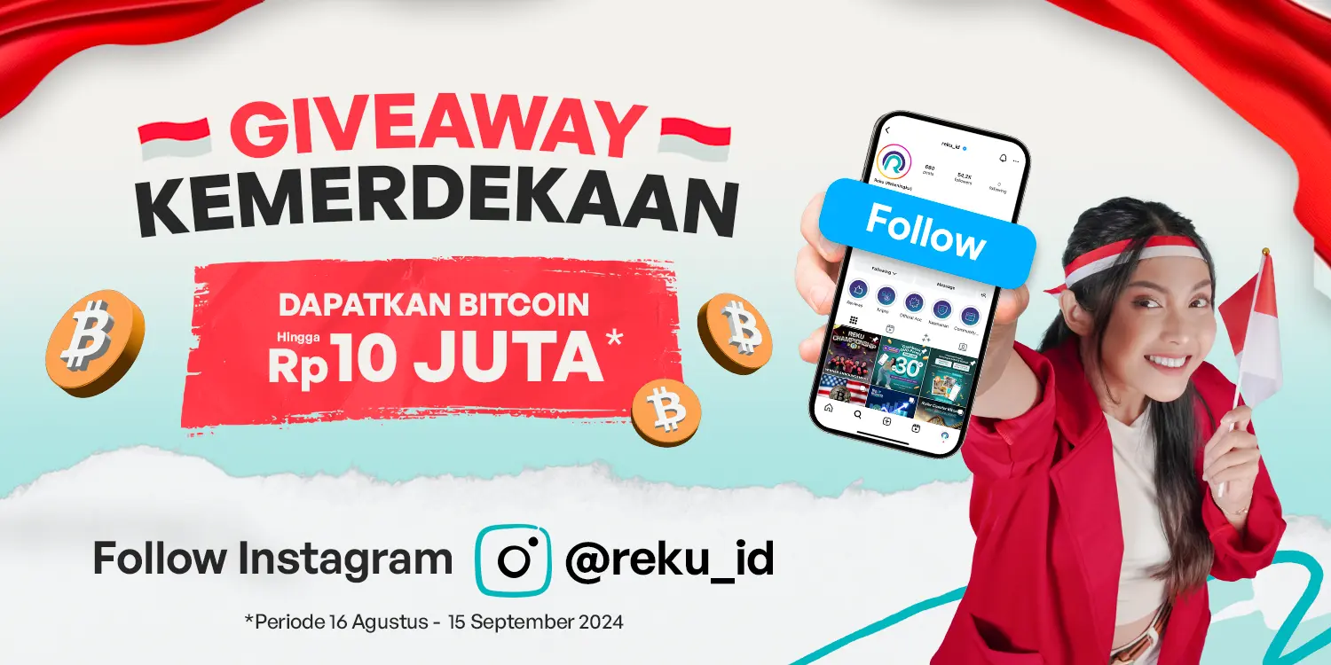 Follow Instagram Reku & Bagikan Makna #MerdekaInvestasiCrypto,  Dapat Bitcoin Hingga Rp10 Juta!