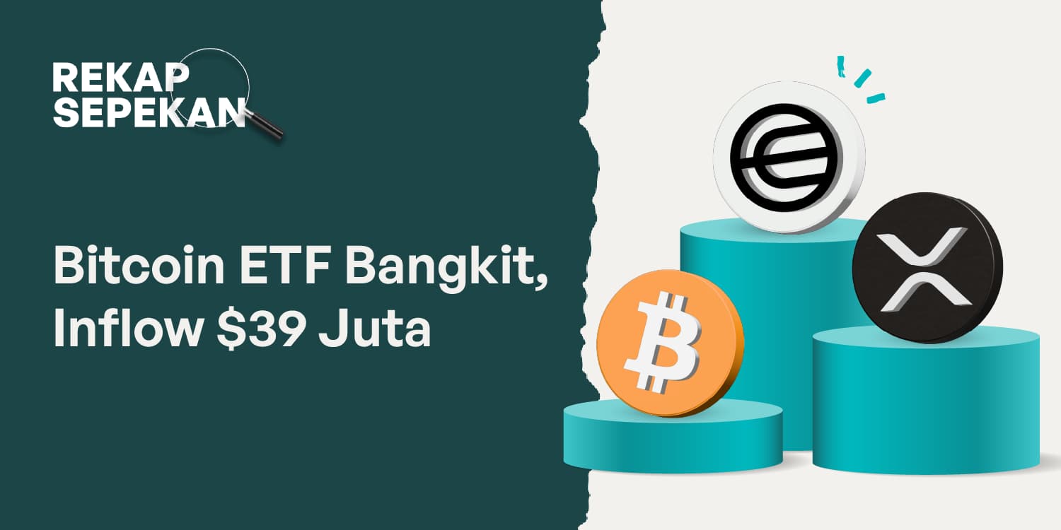 Bitcoin ETF Bangkit dengan Inflow $39 Juta, Ether ETF Tertekan