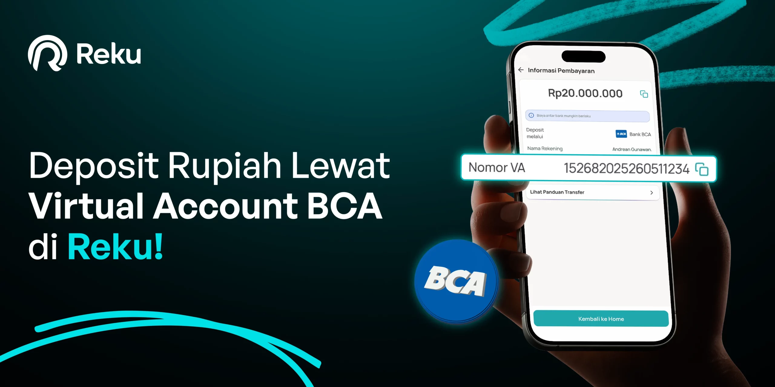 Kini Deposit Rupiah Bisa Lewat Virtual Account BCA di Reku!