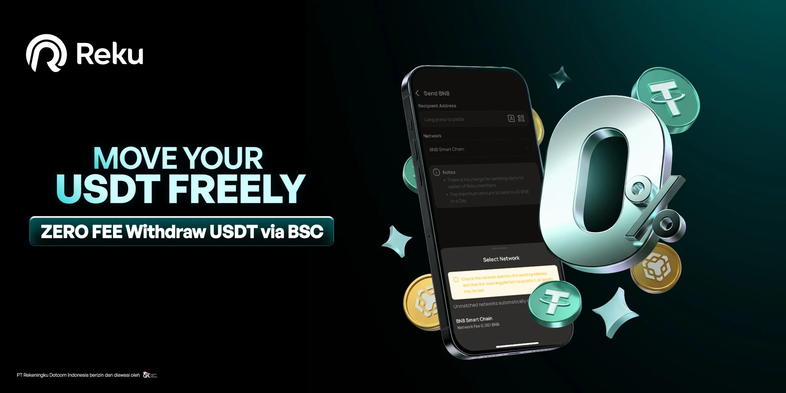 Move Your USDT Without Fees: Withdraw via BSC Now Free on Reku
