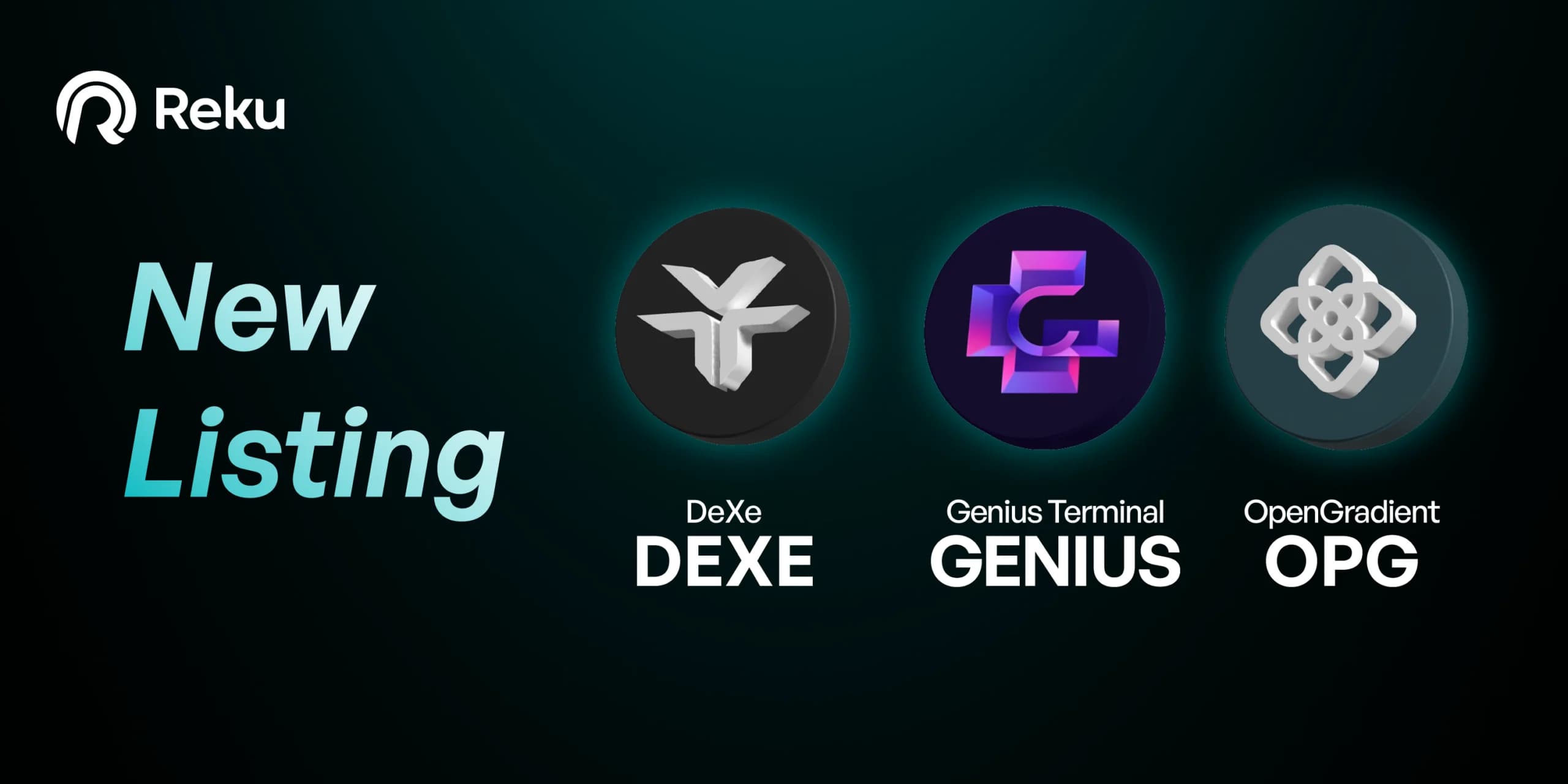 DEXE, OPG, dan GENIUS Sudah Dapat Diperjualbelikan di Reku!
