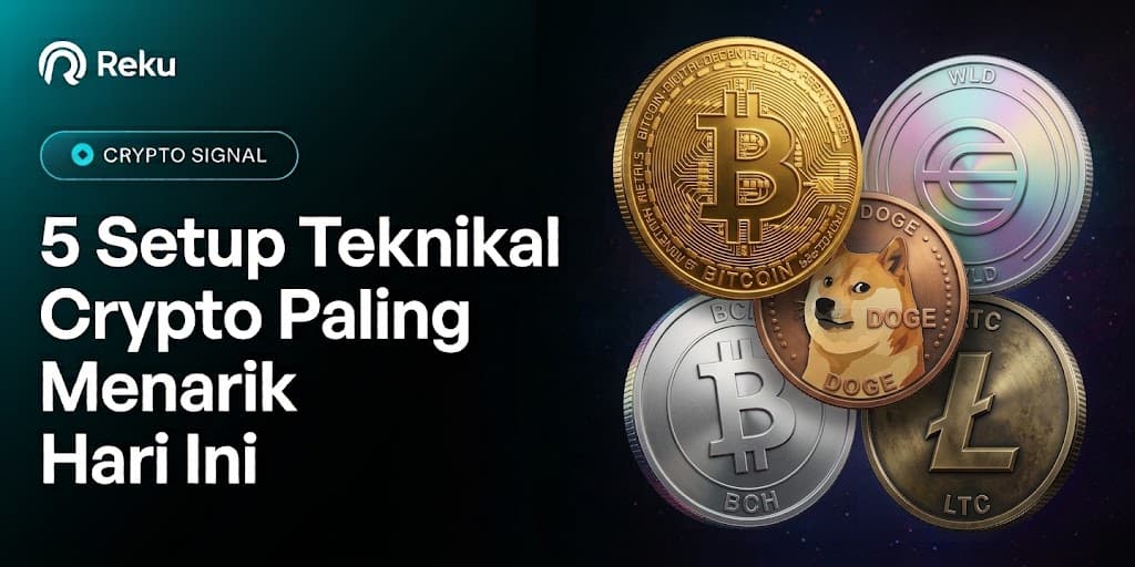 Siap Trading? 5 Setup Teknikal Crypto Paling Menarik Hari Ini (BTC, WLD, DOGE, BCH, LTC)
