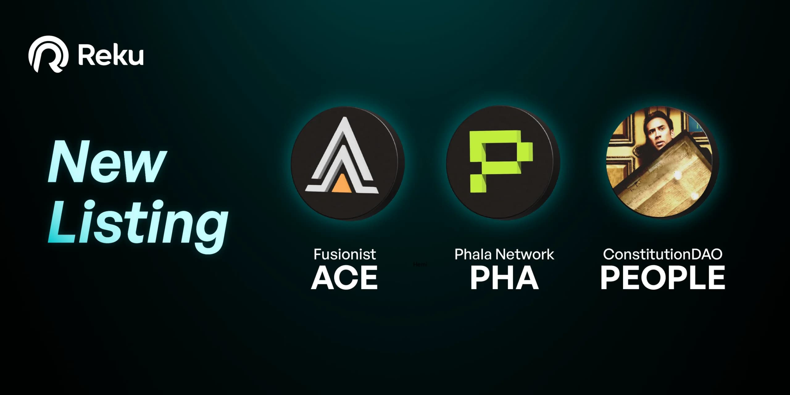 ACE, PHA, dan PEOPLE Sudah Dapat Diperjualbelikan di Reku!