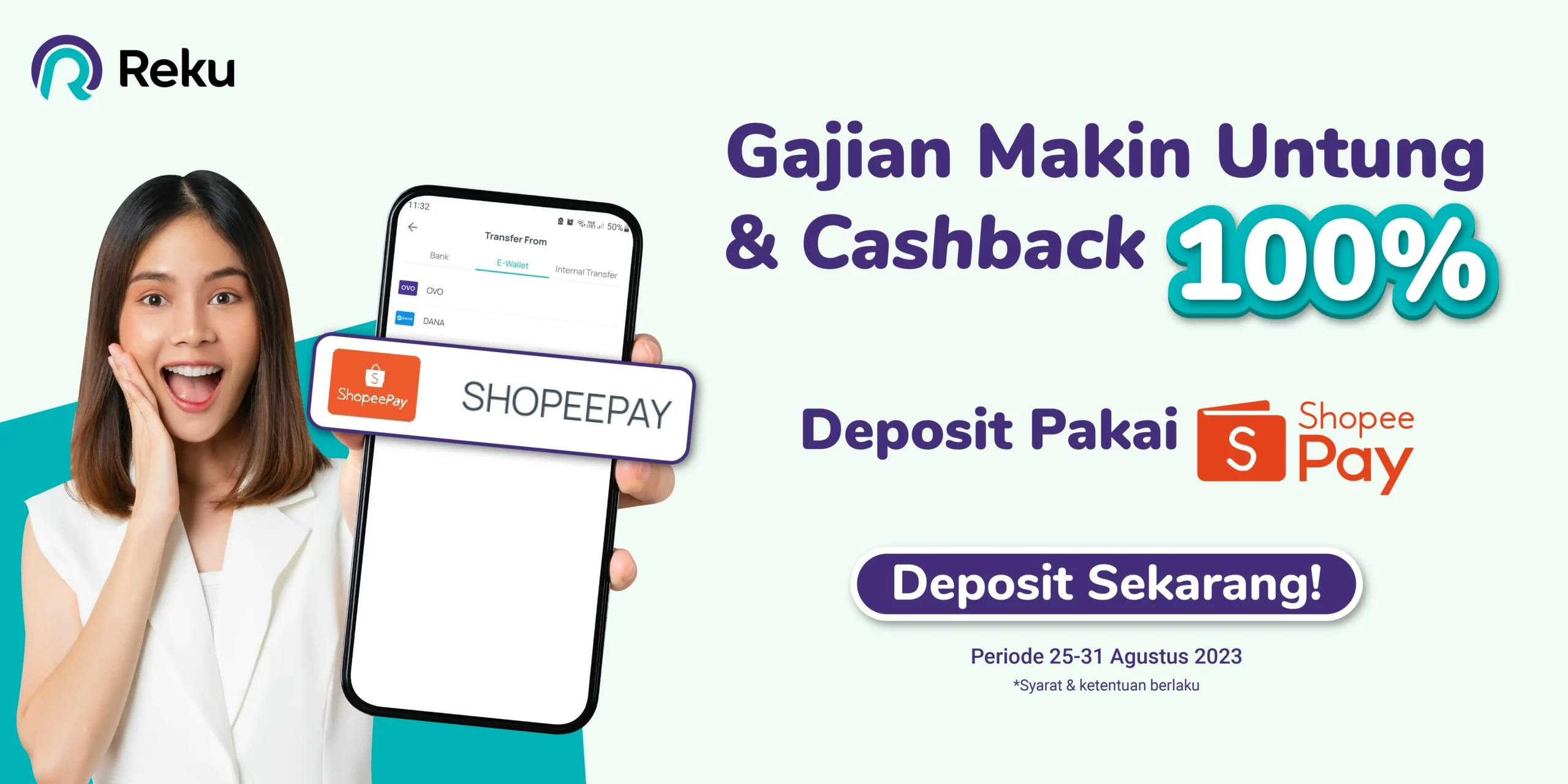 Cashback 100% Top Up Deposit Pakai ShopeePay