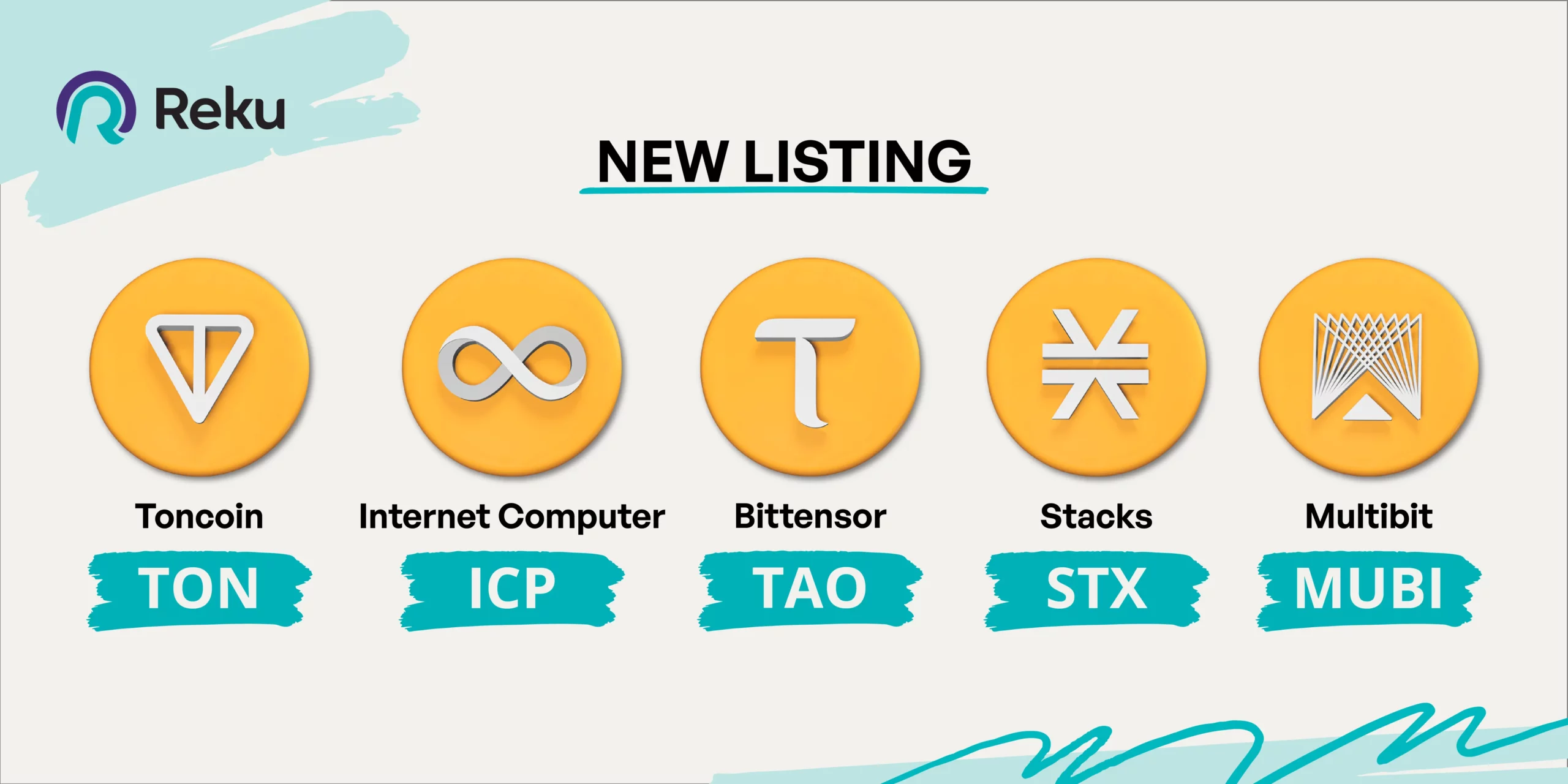 TON, ICP, TAO, STX, dan MUBI Sudah Dapat Diperjualbelikan di Reku!