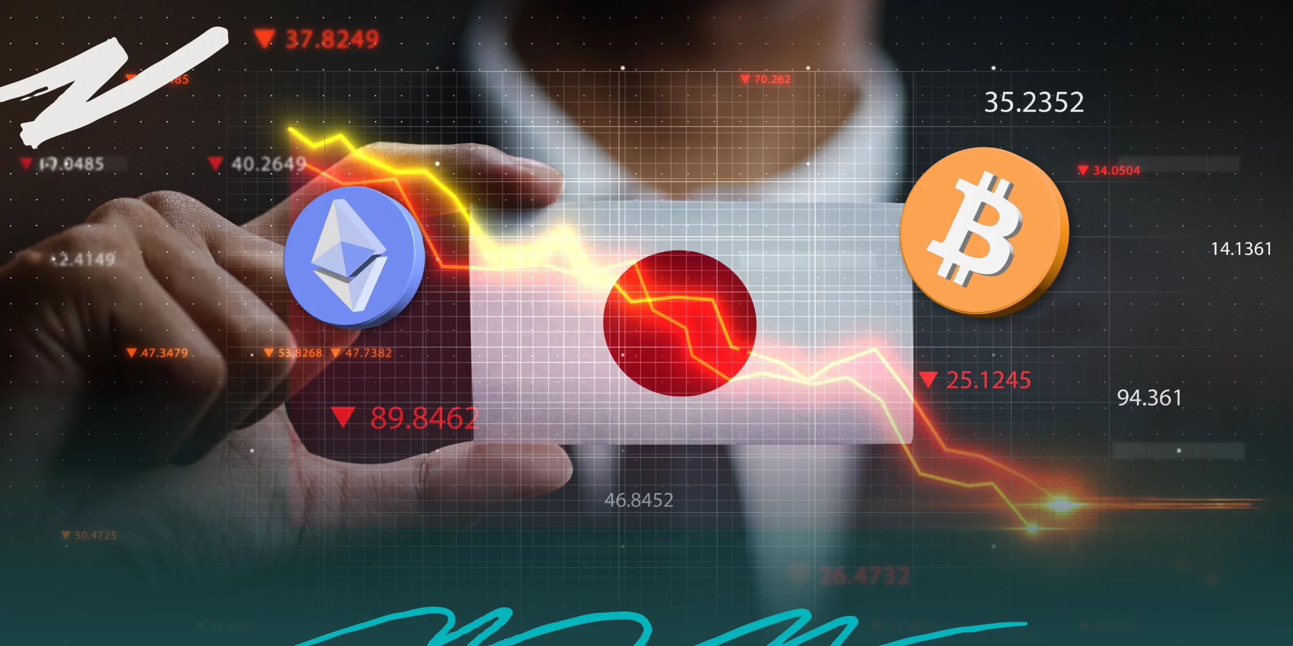 Pasar Saham Jepang Jatuh Memicu Penurunan Pasar Kripto, Harga Bitcoin & Ethereum Berdarah