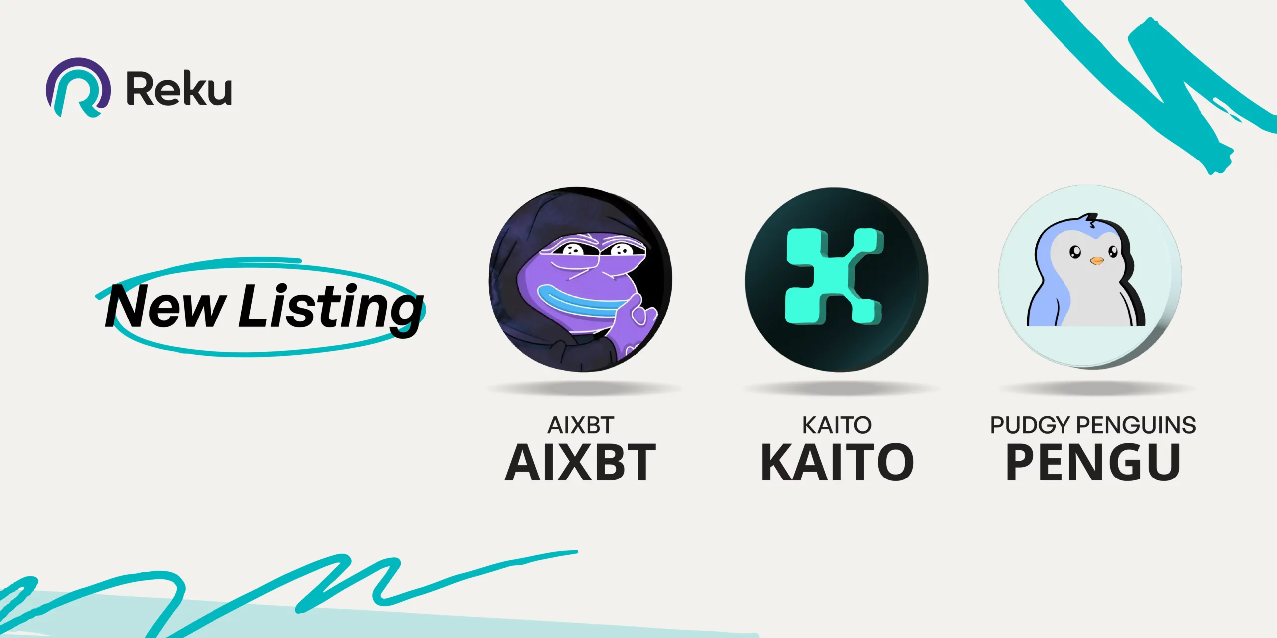 AIXBT, KAITO, dan PENGU Sudah Bisa Diperjualbelikan di Reku!