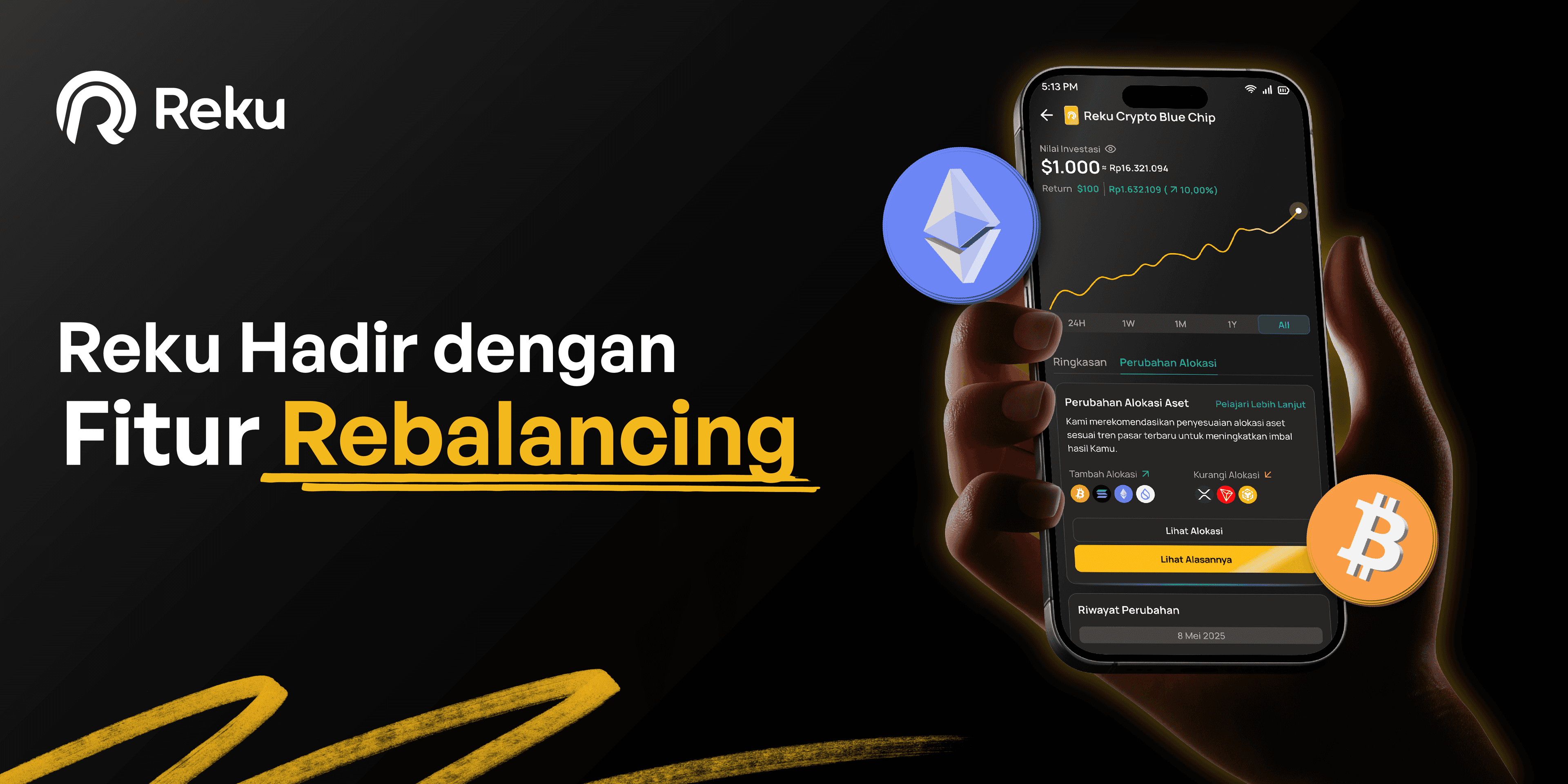 Reku Hadir dengan Fitur Rebalancing untuk Portofolio Packs