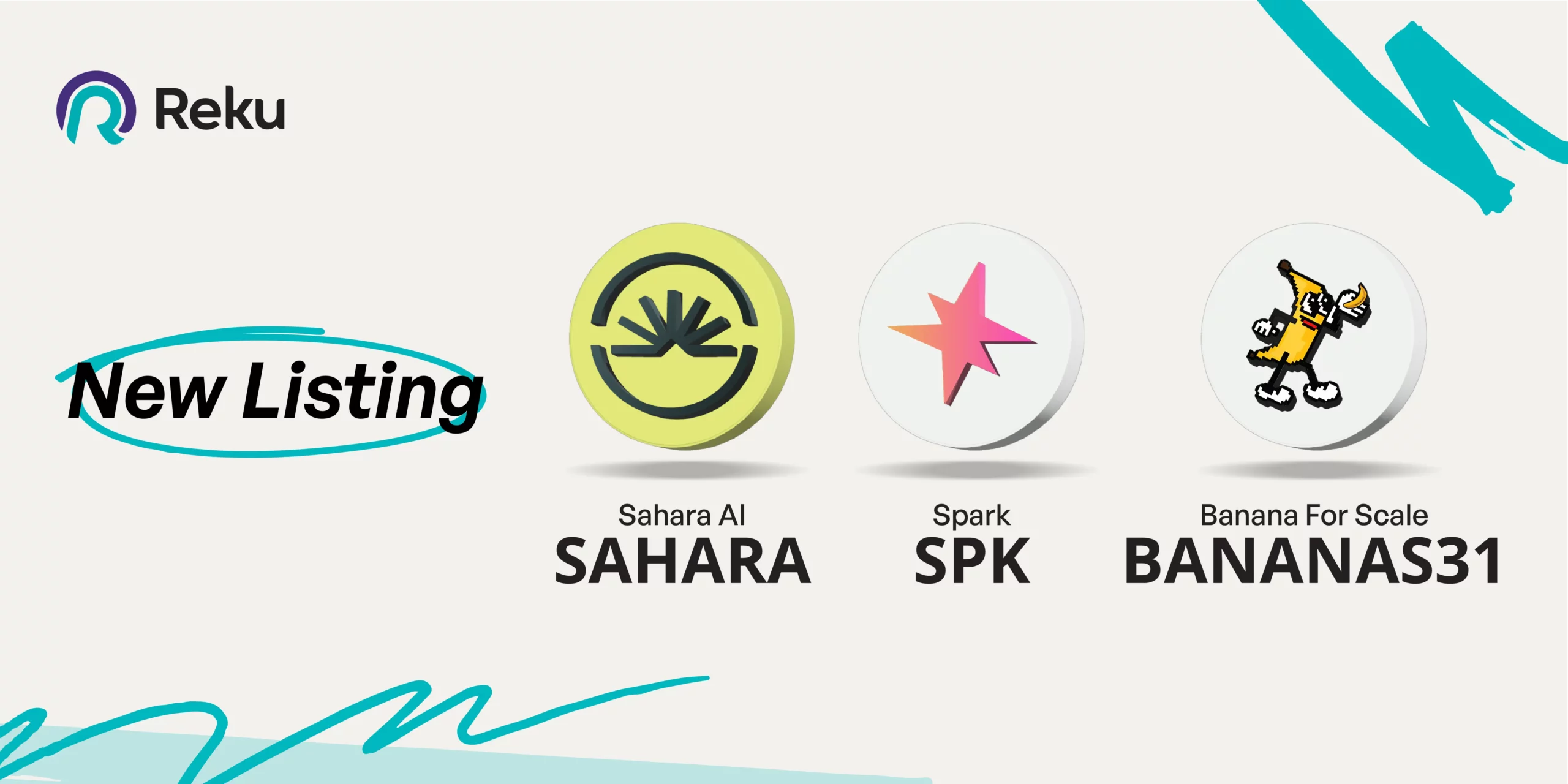 SAHARA, SPK dan BANANA Sudah Bisa Diperjualbelikan di Reku!