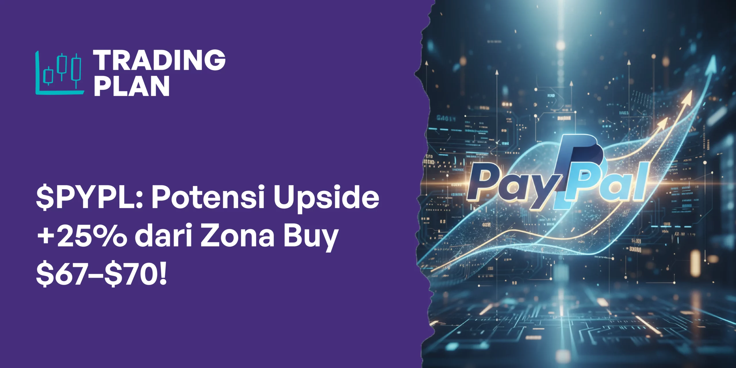 Trading Plan $PYPL: Potensi Upside +25% dari Zona Buy $67–$70!