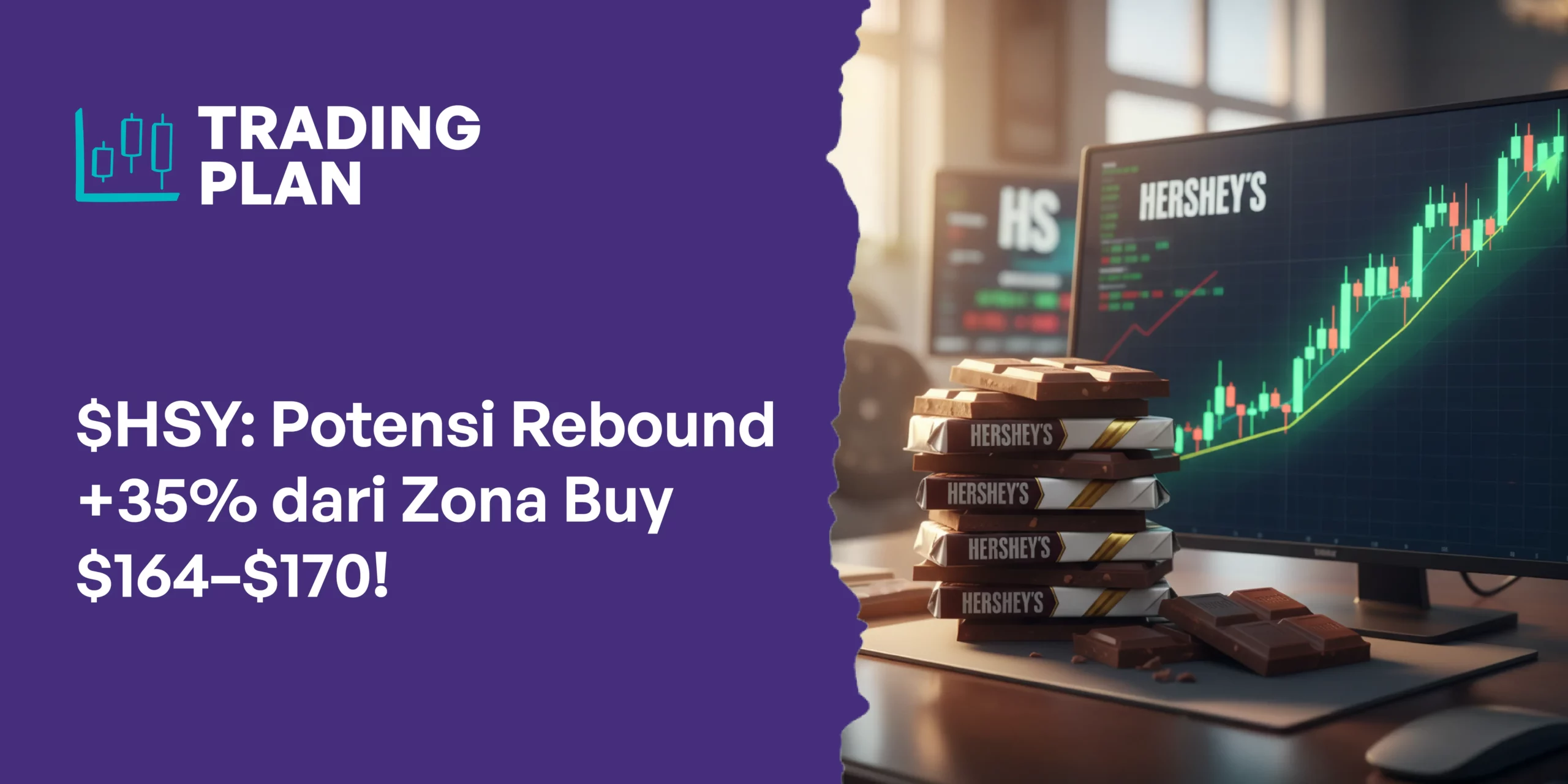Trading Plan $HSY: Potensi Rebound +35% dari Zona Buy $164–$170!
