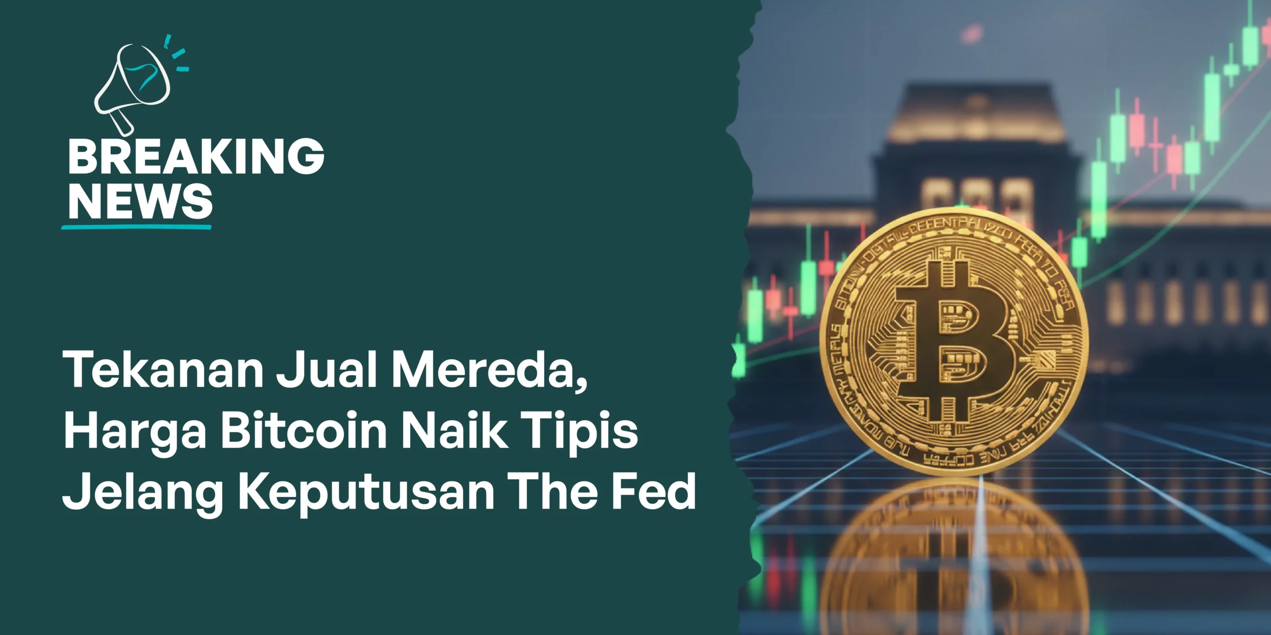 Tekanan Jual Mereda, Harga Bitcoin Naik Tipis Jelang Keputusan The Fed