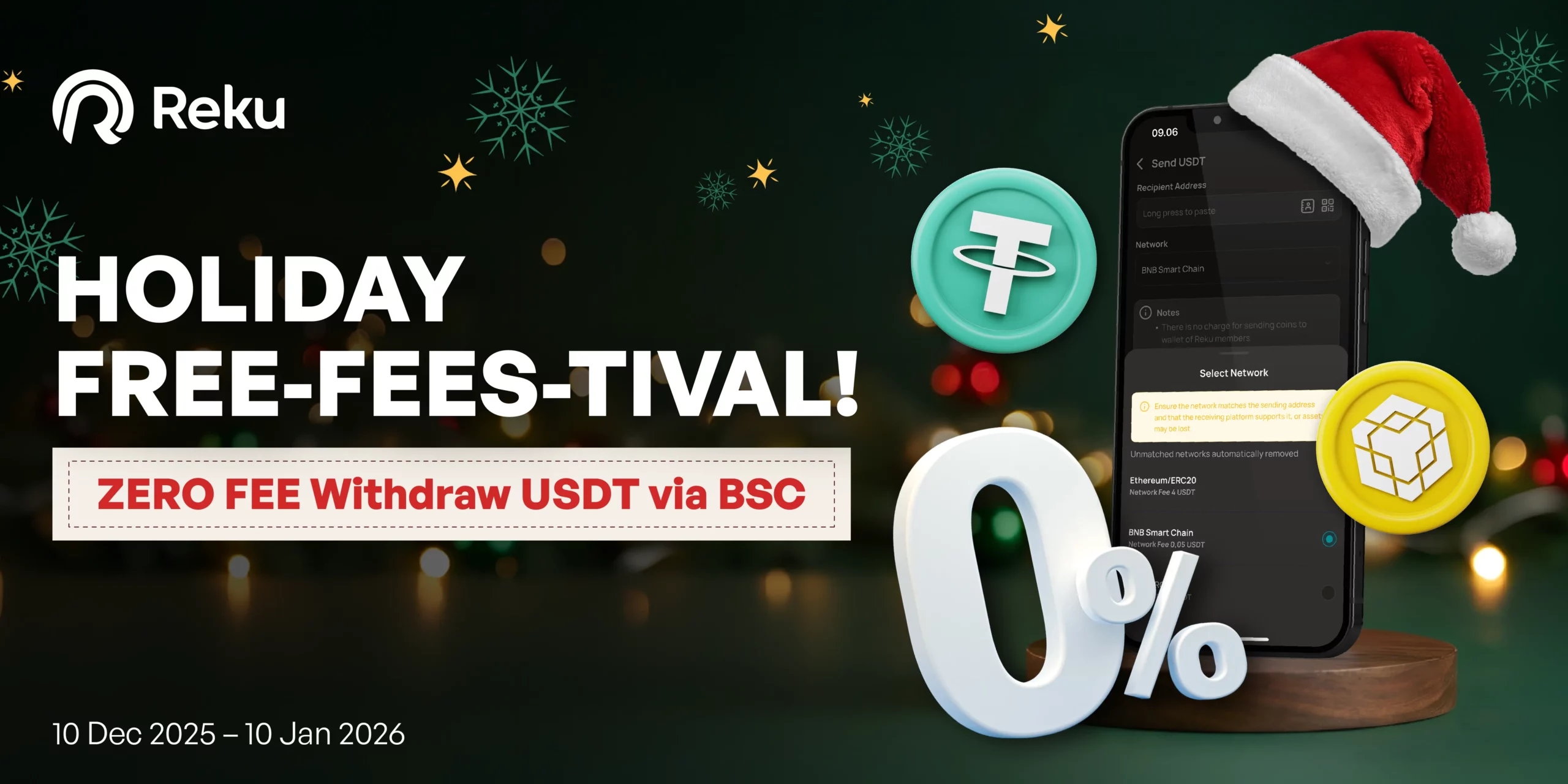 🎉 Promo Spesial Reku – Gratis Biaya Withdraw USDT! 🎉
