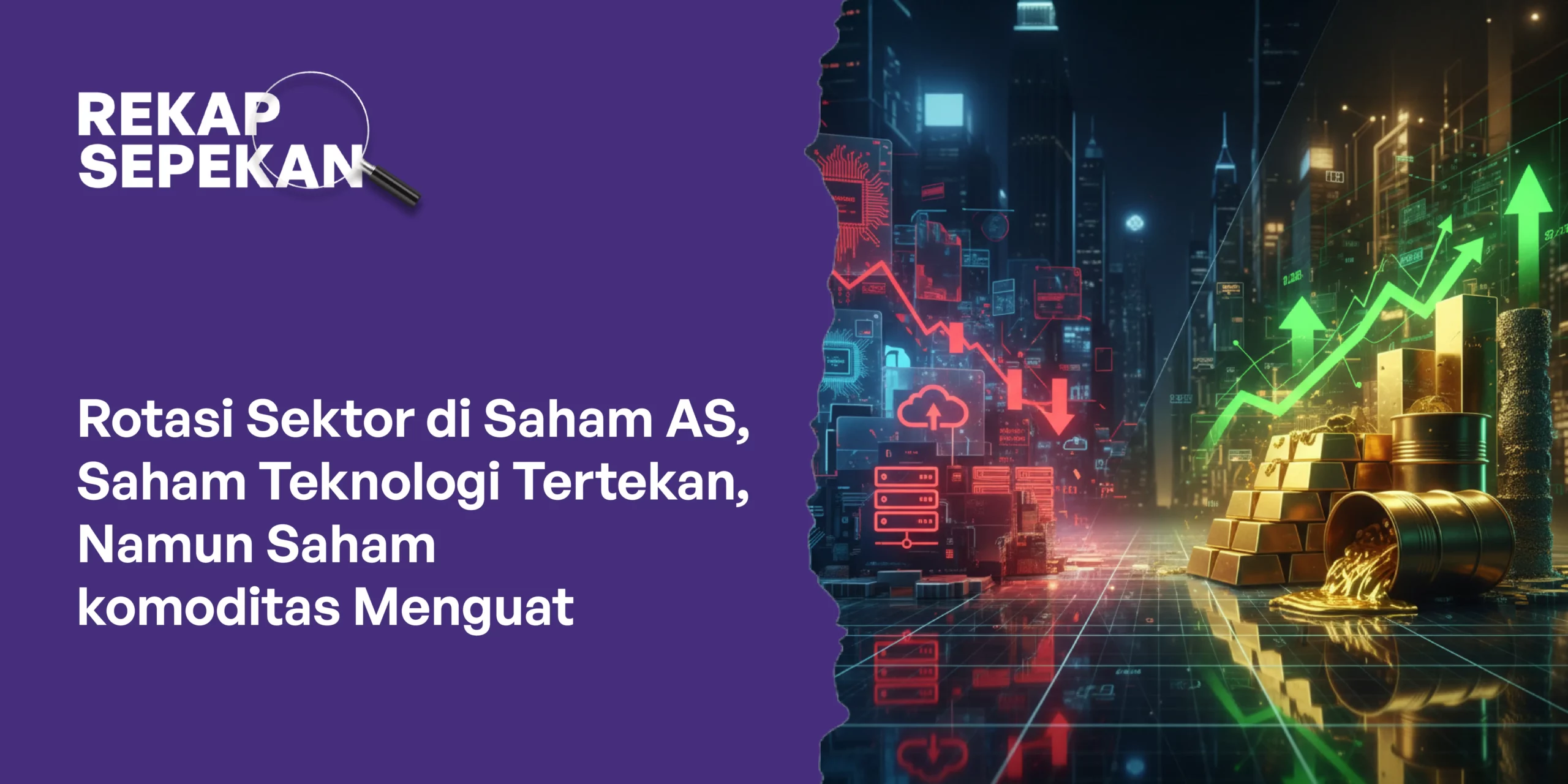 Rotasi Sektor di Saham AS, Saham Teknologi Tertekan, Namun Saham komoditas Menguat