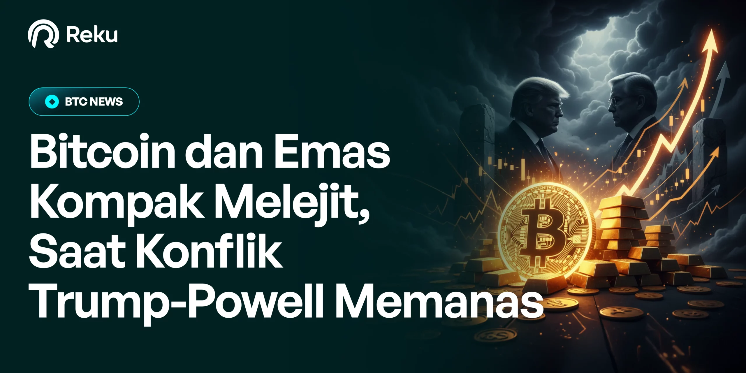 Bitcoin dan Emas Kompak Melejit, Saat Konflik Trump-Powell Memanas