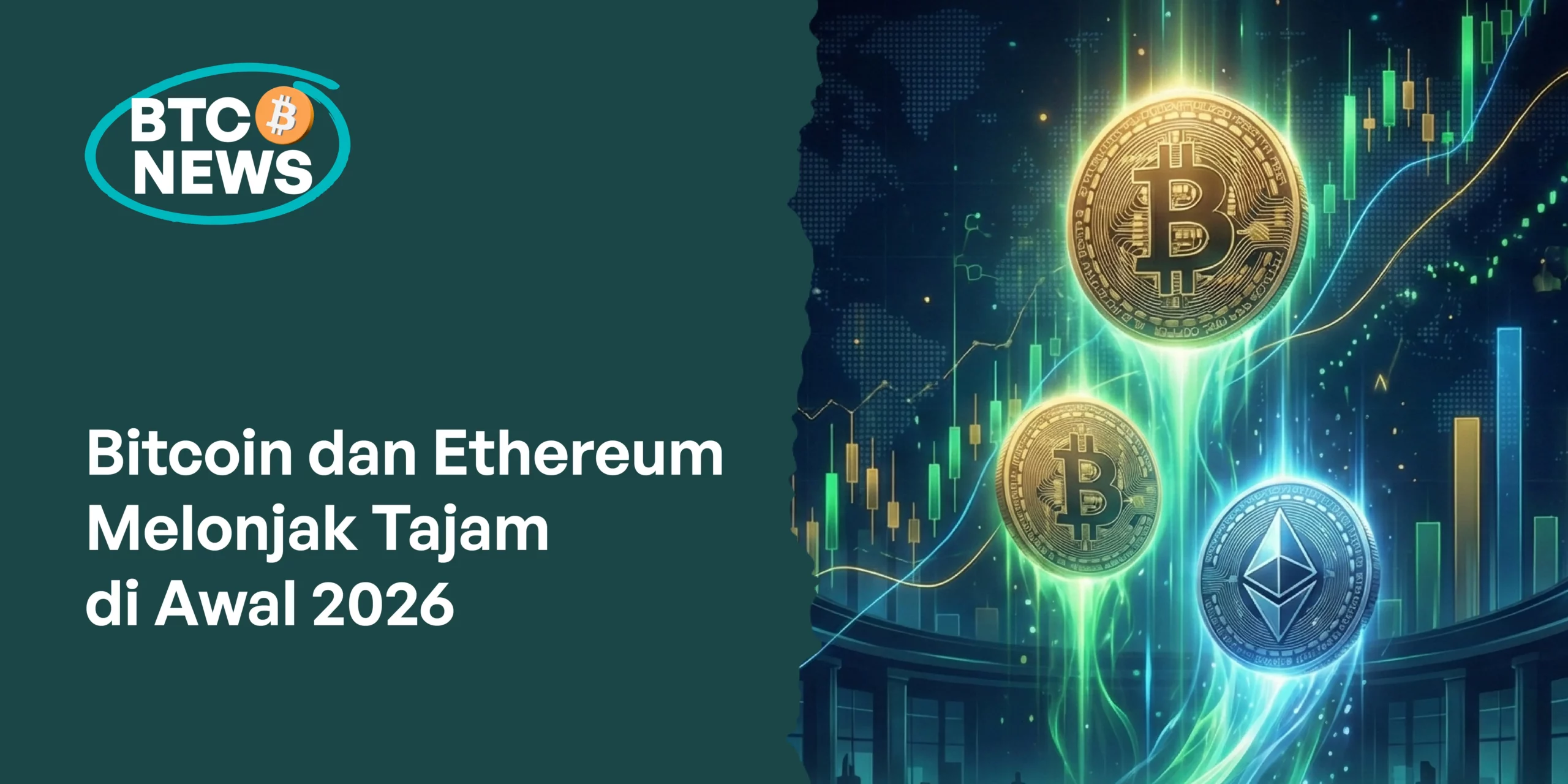Pasar Kripto Hari Ini, Bitcoin dan Ethereum Melonjak Tajam di Awal 2026