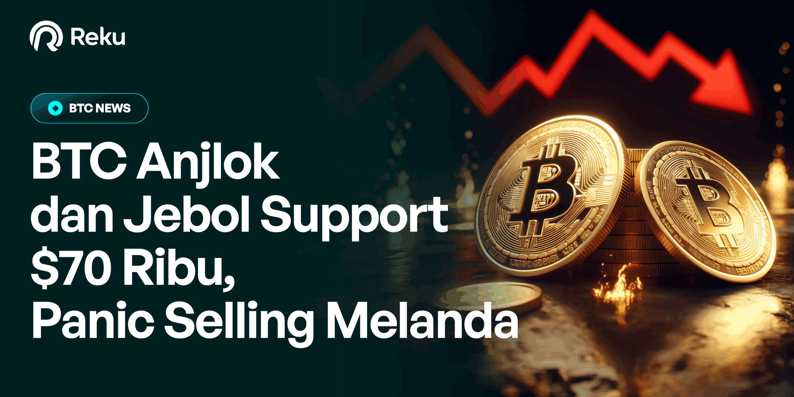 BTC Anjlok dan Jebol Support $70 Ribu, Panic Selling Melanda