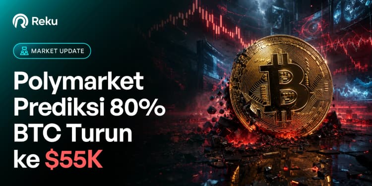 BlackRock Jual $182 Juta, Polymarket Pasang 80% BTC Akan Jatuh ke $55K