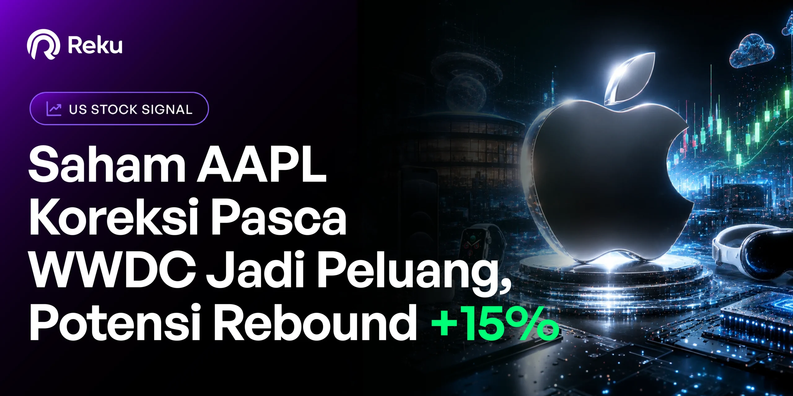 Saham AAPL: Koreksi Pasca WWDC Jadi Peluang, Potensi Rebound Hingga +15%