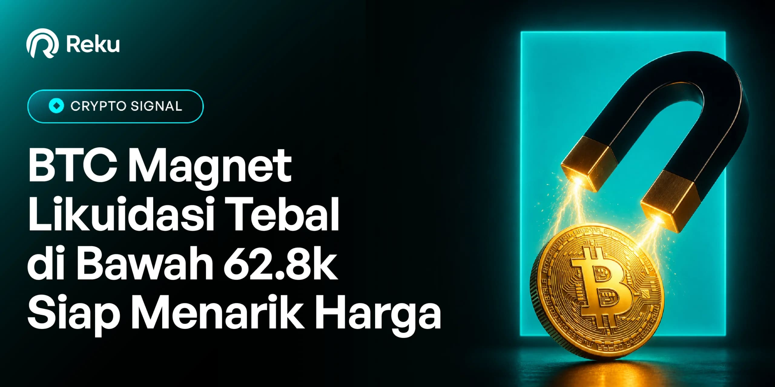 BTC Short Setup: Magnet Likuidasi Tebal di Bawah 62.8k Siap Menarik Harga