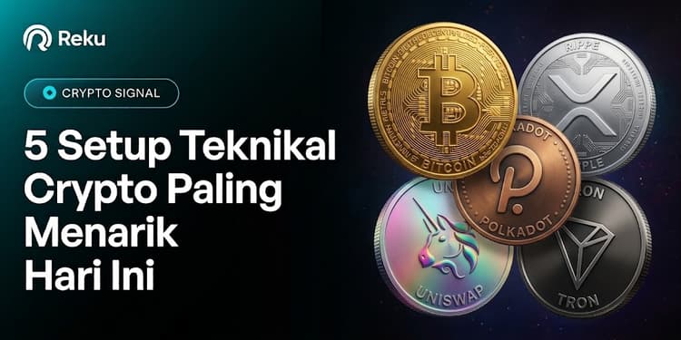 Siap Trading? 5 Setup Teknikal Crypto Paling Menarik Hari Ini (BTC, XRP, DOT, UNI, TRX)