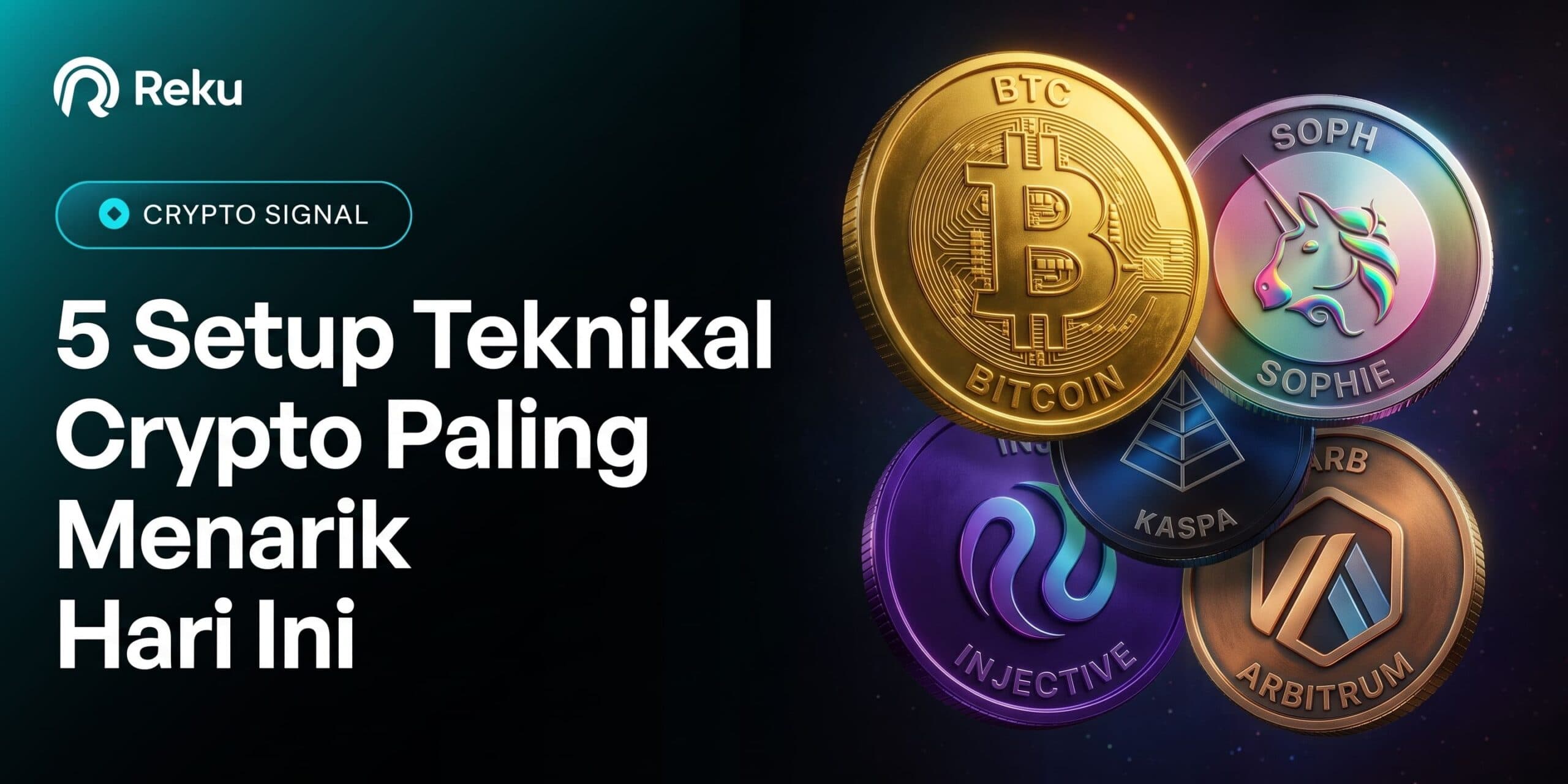 Siap Trading? 5 Setup Teknikal Crypto Paling Menarik Hari Ini (SOPH, KAS, INJ, ARB, BTC)